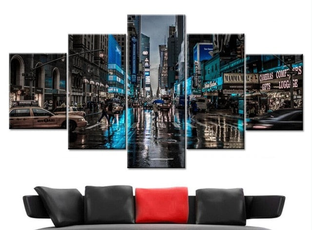 Night Cityscape Wall Art Decor Canvas Printing - BlueArtDecor
