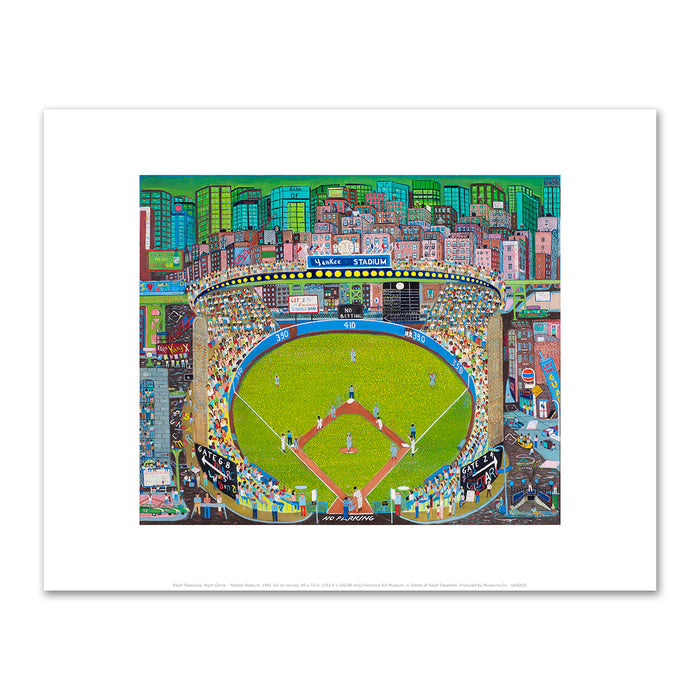 Ralph Fasanella, Night Game - Yankee Stadium, 1981, Fenimore Art Museum. Â©Estate of Ralph Fasanella. Fine Art Prints in various sizes by Museums.Co
