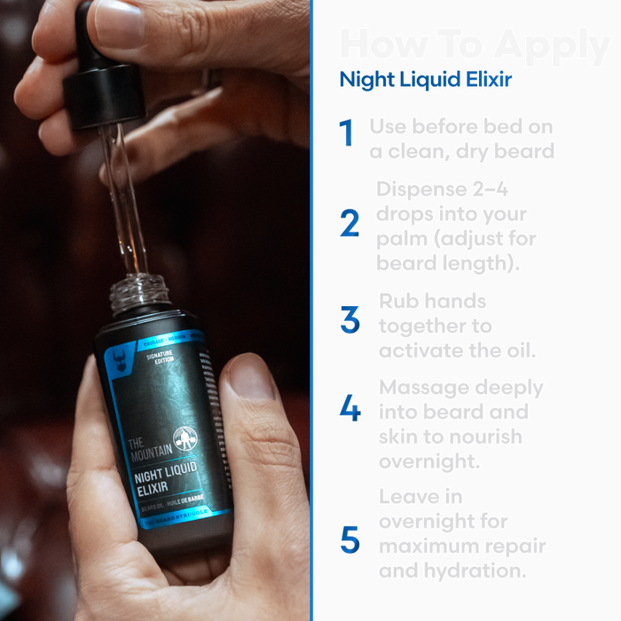 Night Liquid Beard Oil - Mountain, image 2. The Beard Struggle