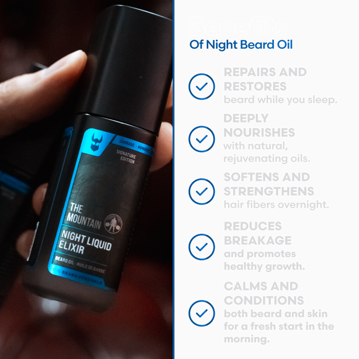 Night Liquid Beard Oil - Mountain, image 3. The Beard Struggle