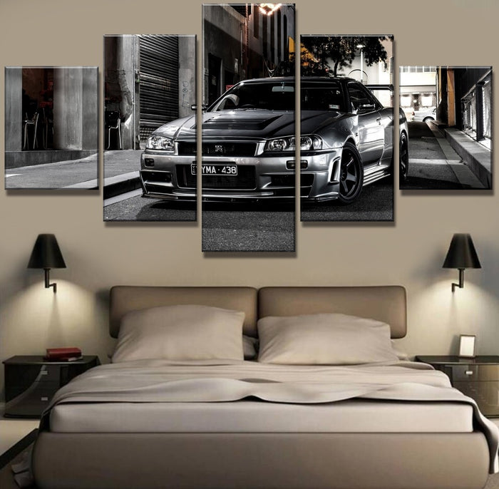 Nissan Skyline GTR Car Wall Art Decor Canvas printing - BlueArtDecor