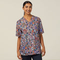 NNT Water Dreaming Indigenous V-neck Unisex Scrub Top