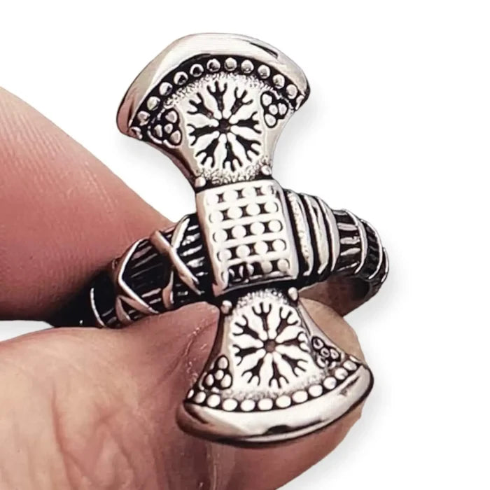 Nordic Double Axe Stainless Steel Ring