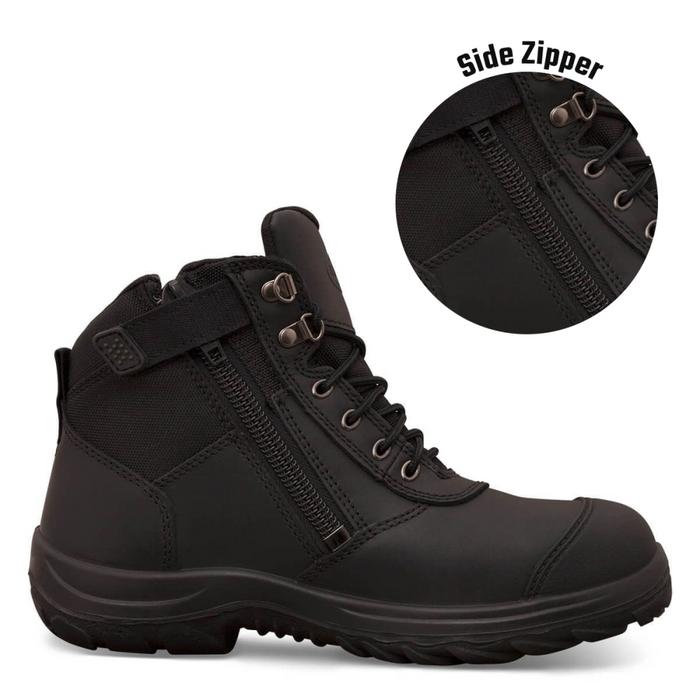 Oliver 34660 Ankle Boot Zip/lace Up Bump Cap