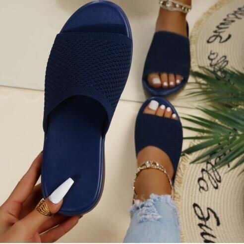 Open Toe Flat Sandals – Summer Slippers for Women