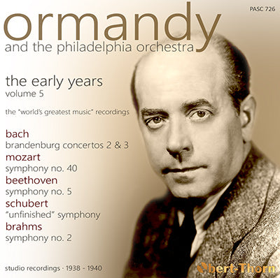 ORMANDY and The Philadelphia Orchestra - The Early Years ∙ Volume 5 (1938-40) - PASC726 - CD