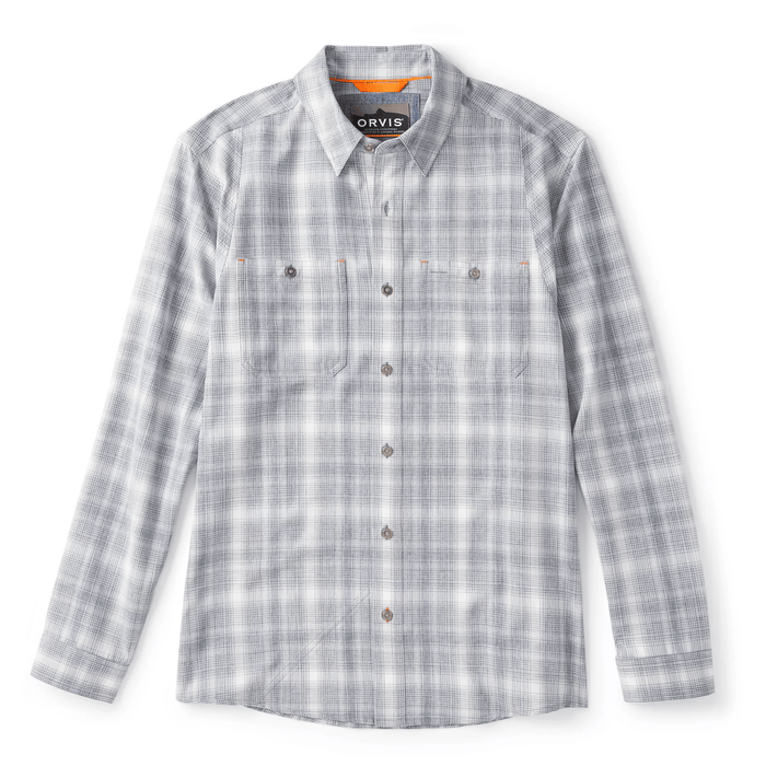 Orvis Tech Chambray Long-Sleeved Plaid Workshirt Orvis Men's Long Sleeve Button Down Shirts Rivers and Glen Trading Co