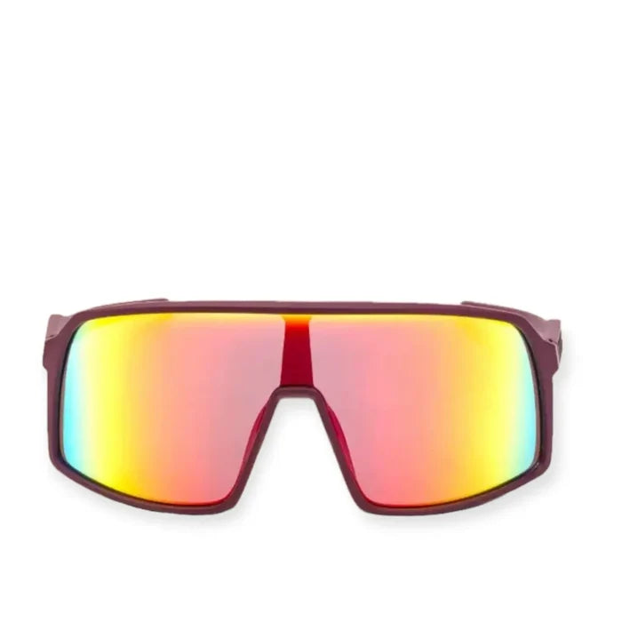 Oversized Mirrored Wrap Around Sunglasses