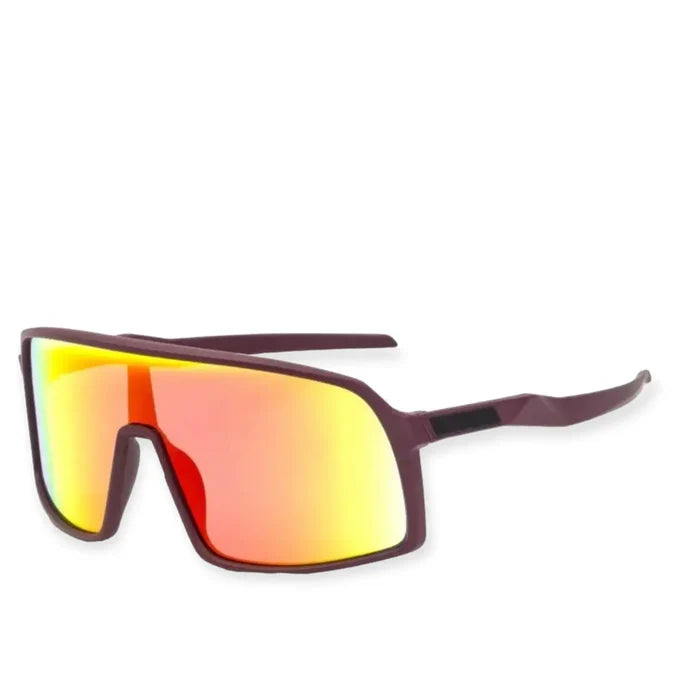 Oversized Mirrored Wrap Around Sunglasses