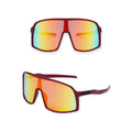 Oversized Mirrored Wrap Around Sunglasses