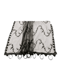 Pakistani Indian Embroided Black Net Dupatta - thefancydress.co.uk