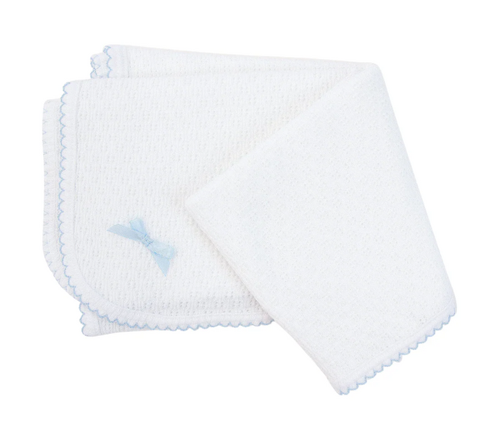 Paty Knit Blanket-Blue