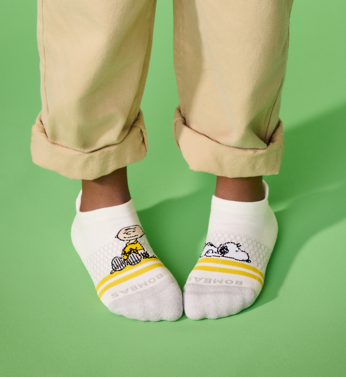 Peanuts x Bombas: Youth Ankle Sock 4-Pack Gift Box