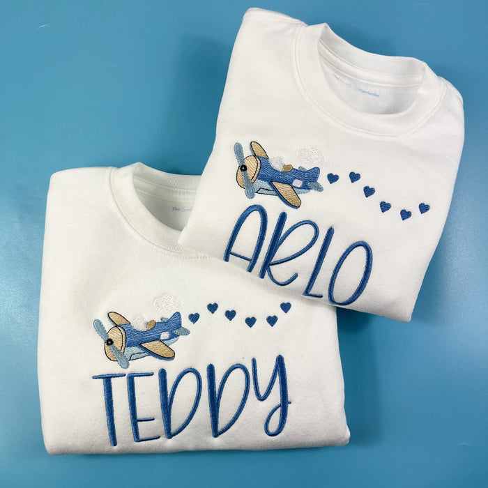 Personalised Airplane Sweatshirt