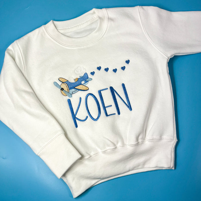 Personalised Airplane Sweatshirt