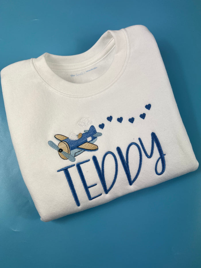 Personalised Airplane Sweatshirt