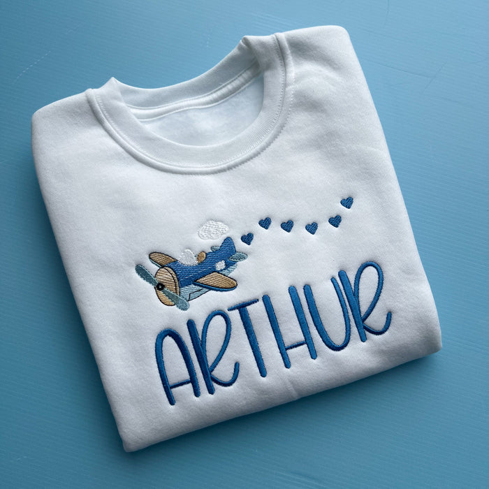 Personalised Airplane Sweatshirt