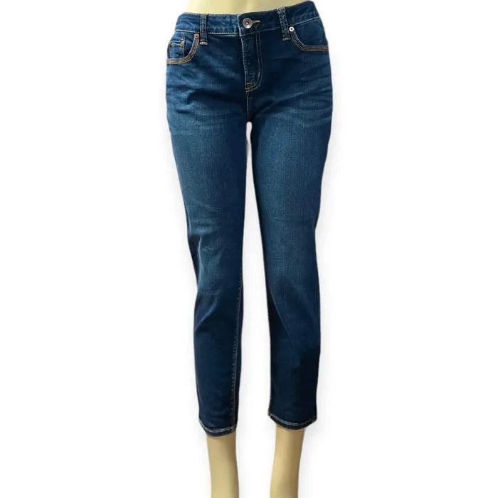 Petite Mid Rise Skinny Jeans Dark Denim