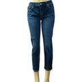 Petite Mid Rise Skinny Jeans Dark Denim