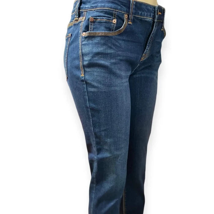 Petite Mid Rise Skinny Jeans Dark Denim