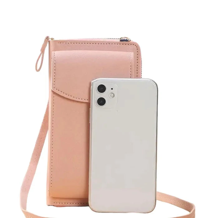 Compare to phone, Phone Wallet Mini Crossbody Bag with front phone pocket and adjustable strap gray / women's/ one size