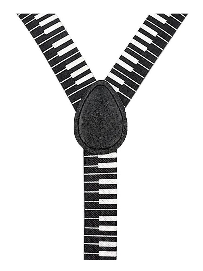 Piano Printed Braces (2.5 cm) - thefancydress.co.uk