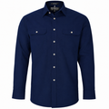 Pilbara Mens Open Front Cotton L/S Shirt