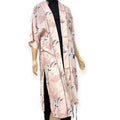 Pink Paradise Long Kimono Cardigan - Wild Time Fashion