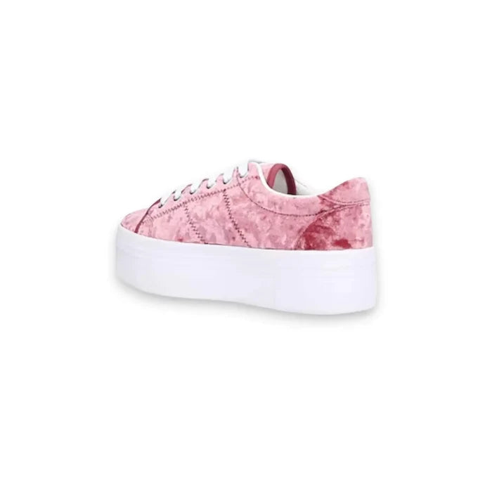 Pink Velvet Lace Up Kicks JC