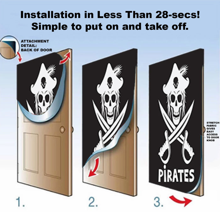DoorFoto Door Cover Pirate Ship Decor