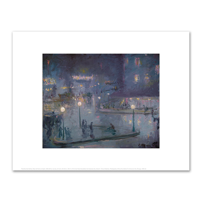 Theodore Earl Butler, Place de Rome at Night, 1905, Terra Foundation for American Art. Fine Art Prints in various sizes by Museums.Co
