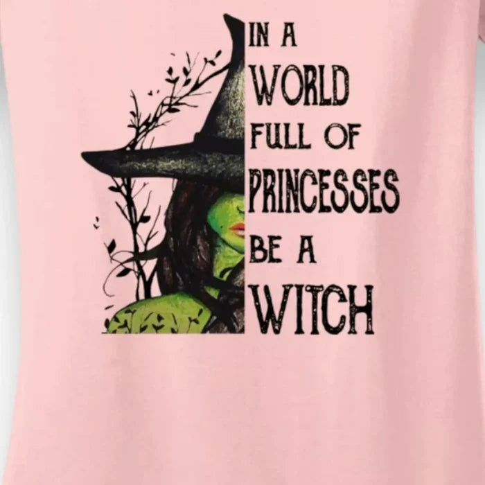 Plus pink witch graphic tee with “In A World Full Of Princesses BE A Witch” print.