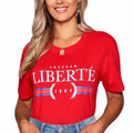 Plus Red Short Sleeve Graphic T Shirt - Wild Time Fashion