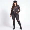Plus Size Black Ripped Ankle Skinny Jeans - Plus Distressed Skinny Jeans / 16 / Black - Skinny Jeans
