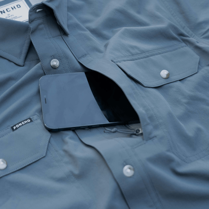 Poncho The Ahi Poncho Men's Short Sleeve Button Down Shirts Rivers and Glen Trading Co