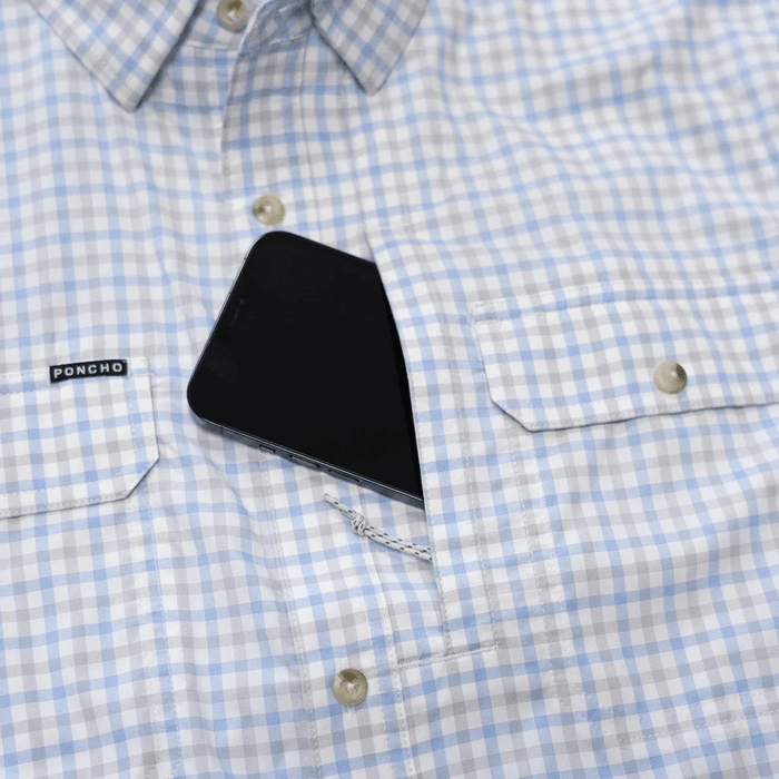 Poncho The Catfish Poncho Men's Short Sleeve Button Down Shirts Rivers and Glen Trading Co