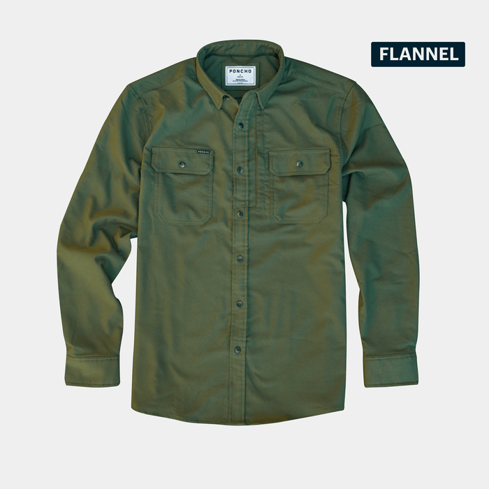 Poncho The Grizzly Poncho Men's Long Sleeve Button Down Shirts Rivers and Glen Trading Co