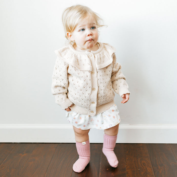 Poppy Collar Cardigan - Beige
