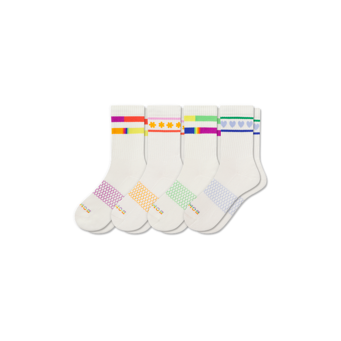 Pride Half Calf Sock 4-Pack