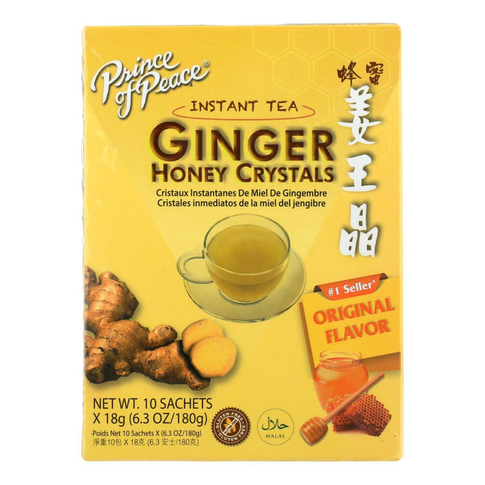 Prince of Peace Ginger Honey Crystals – Instant Tea (10 Sachets)