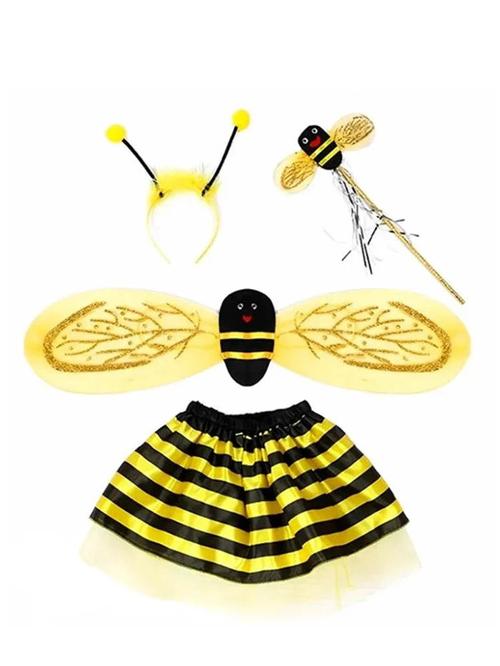 Princess 4PC Honey Bee Fairy Costume Set - thefancydress.co.uk
