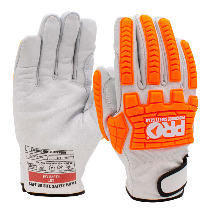 Pro Choice Goat Grain Leather Cut F Impact Rigger Gloves