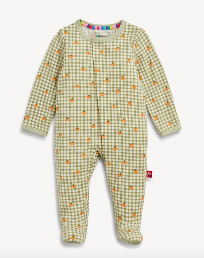 Pumpkin Plaid Footie
