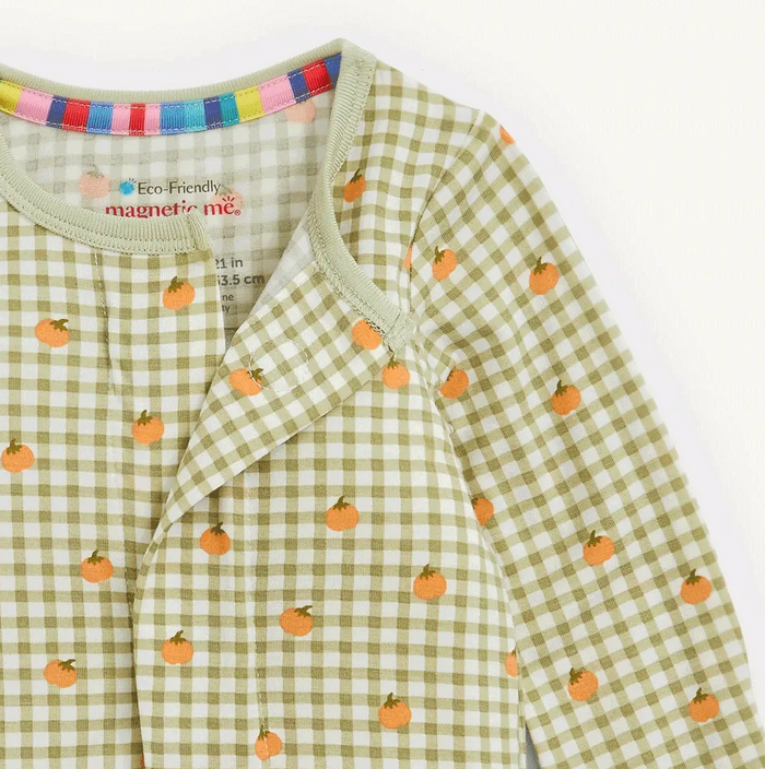 Pumpkin Plaid Footie
