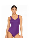 Purple Girls Plain Sleeveless Leotard