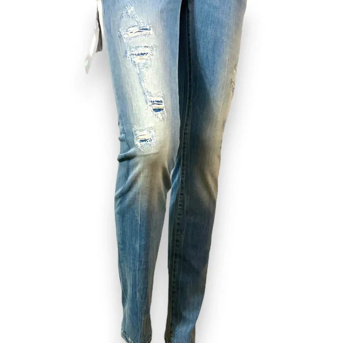 RA-RE Distressed Denim Straight Leg Jeans - Wild Time Fashion