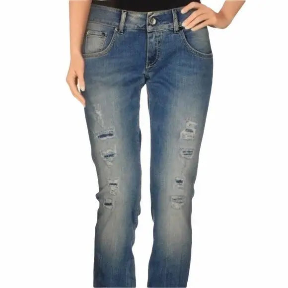 RA-RE Distressed Denim Straight Leg Jeans - Wild Time Fashion