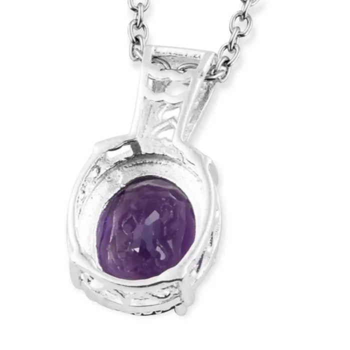 Radiant Purple Amethyst Heart Necklace- Wild Time Fashion