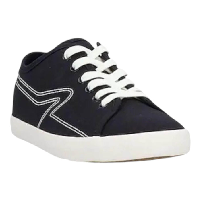 side view Rag & Bone Black Low Court Canvas Sneakers lace up size 10