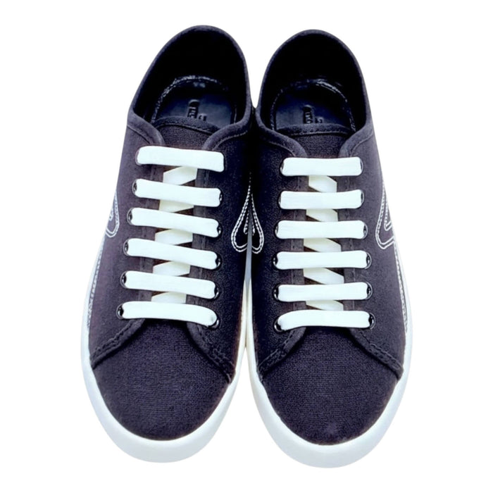 Rag & Bone Black Low Court Canvas Sneakers lace up size 10
